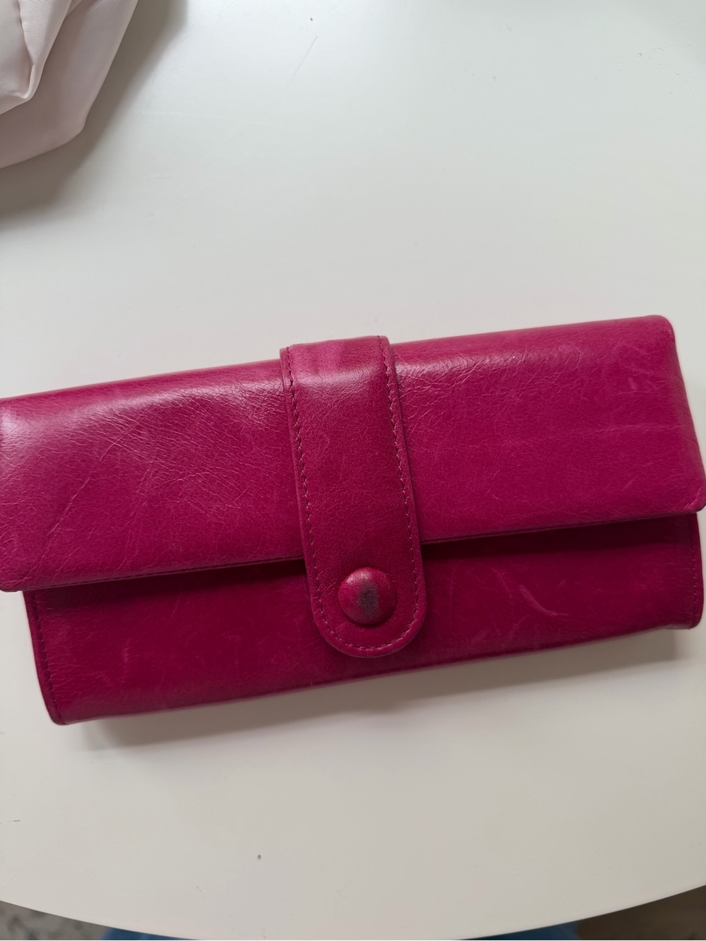 Women's Pink HOBO Leather Clutch Wallet